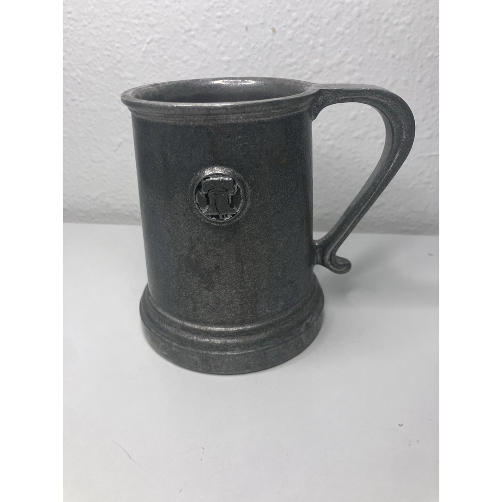 Vintage Real Wilton Pewter (RWP) Handled Mug Liberty Bell